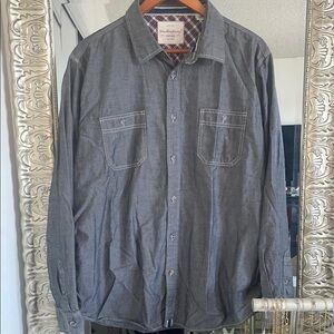 Men’s Original Weatherproof Vintage slate Gray  Button Down ShirtRelaxed Fit-XL